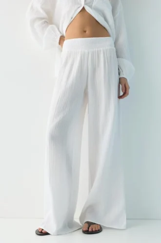 Pantalon fluide effet gaze