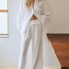 Pantalon fluide effet gaze Pantalon fluide effet gaze