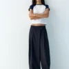 Pantalon habillé à taille croisée Pantalon habillé à taille croisée
