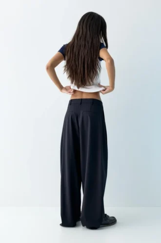 Pantalon habillé à taille croisée