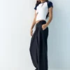 Pantalon habillé à taille croisée Pantalon habillé à taille croisée