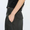 Pantalon à jambes larges et à double pince Pantalon à jambes larges et à double pince