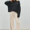Pantalon à jambes larges et toucher doux Pantalon à jambes larges et toucher doux