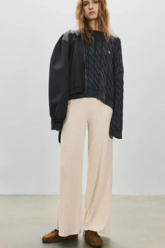 Pantalon à jambes larges et toucher doux Pantalon à jambes larges et toucher doux