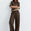 Pantalon large au toucher doux Pantalon large au toucher doux