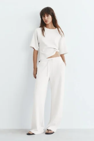Pantalon large au toucher doux