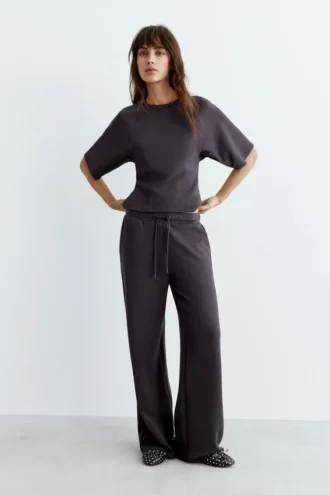 Pantalon large au toucher doux