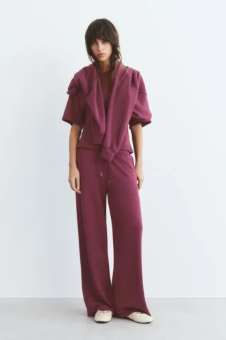 Pantalon large au toucher doux