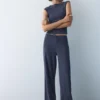 Pantalon large en crêpe Pantalon large en crêpe