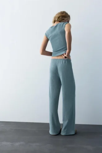 Pantalon large en crêpe