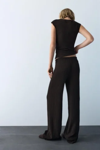 Pantalon large en crêpe