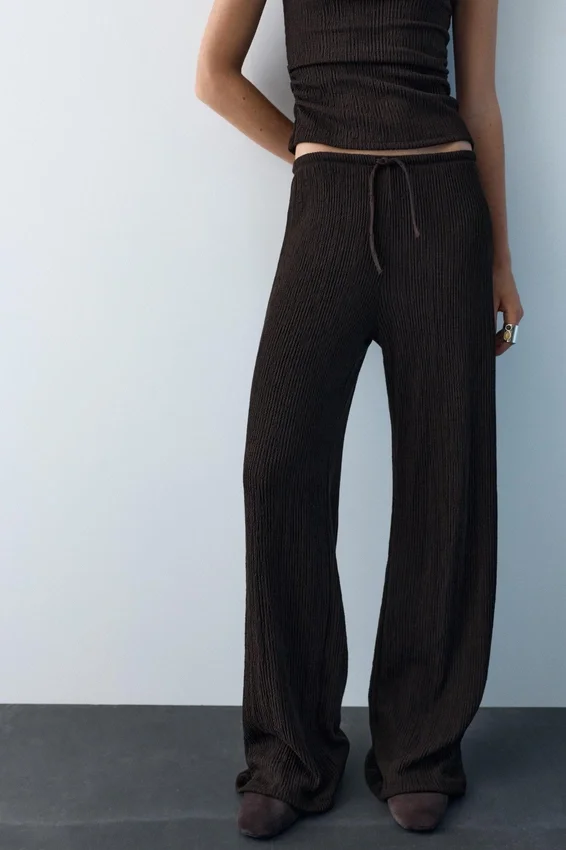 Pantalon large en crêpe Pantalon large en crêpe