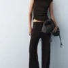 Pantalon large en crêpe Pantalon large en crêpe
