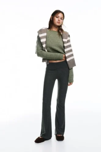Pantalon évasé au toucher doux