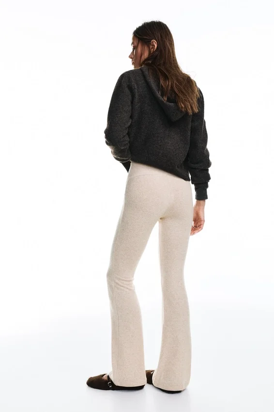 Pantalon évasé au toucher doux Pantalon évasé au toucher doux