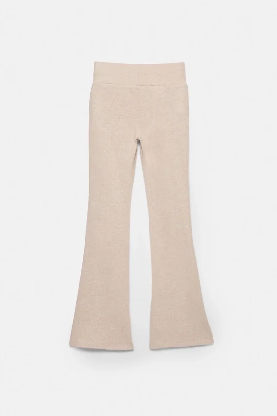 Pantalon évasé au toucher doux Pantalon évasé au toucher doux