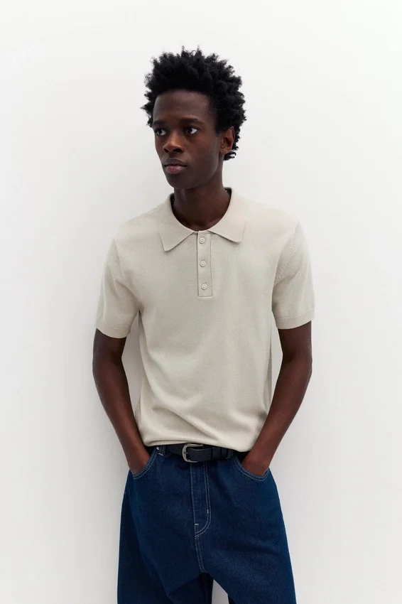 Polos en maille à manches courtes Polos en maille à manches courtes