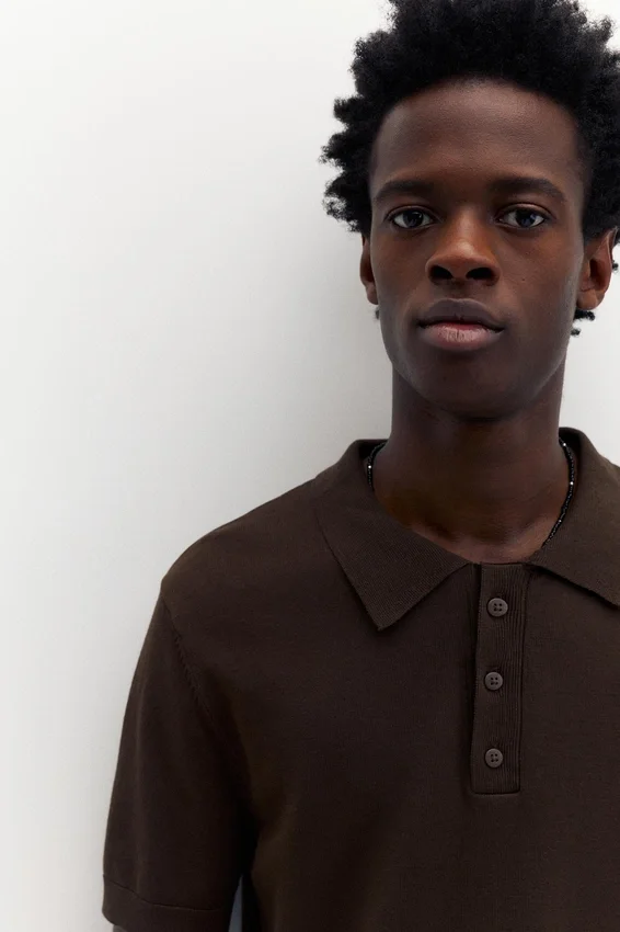 Polos en maille à manches courtes Polos en maille à manches courtes