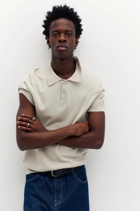 Polos en maille à manches courtes Polos en maille à manches courtes