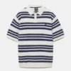 Polos en maille tricotée à rayures Polos en maille tricotée à rayures