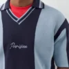 Polos en tricot rayés brodés