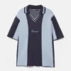 Polos en tricot rayés brodés