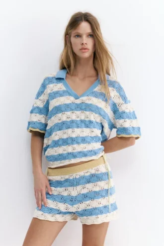 Polos rayés en crochet