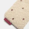 Portefeuille en simili-mouton à motif floral