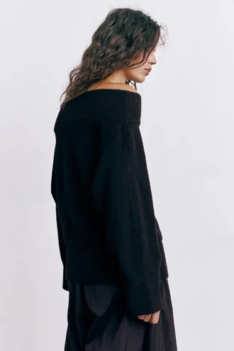 Pull Bardot en maille douce