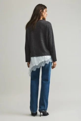 Pull en dentelle fine