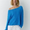 Pull en maille fine asymétrique