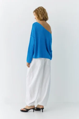 Pull en maille fine asymétrique