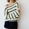 Pull en maille fine asymétrique Pull en maille fine asymétrique