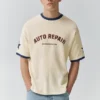 Pull à manches courtes et imprimé graphique