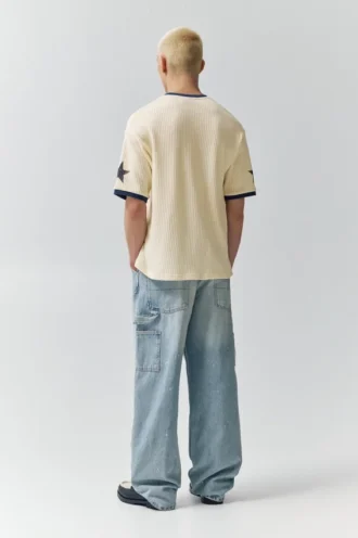 Pull à manches courtes et imprimé graphique