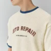Pull à manches courtes et imprimé graphique