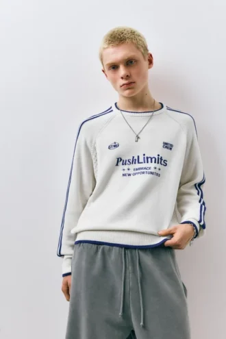 Pull rayé brodé STWD Pull rayé brodé STWD