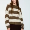 Pull rayé en maille épaisse Pull rayé en maille épaisse