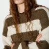 Pull rayé en maille épaisse Pull rayé en maille épaisse