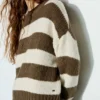 Pull rayé en maille épaisse Pull rayé en maille épaisse