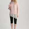 Pull rose avec cœur brodé Pull rose avec cœur brodé