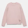 Pull rose avec cœur brodé Pull rose avec cœur brodé