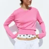 Pull rose à col en V Pull rose à col en V
