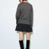 Robe courte à carreaux en shorts