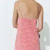 Robe courte à carreaux vichy avec bretelles