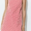 Robe courte à carreaux vichy avec bretelles