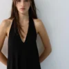 Robe mi-longue à dos nu Robe mi-longue à dos nu