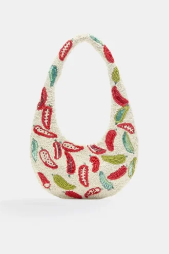 Sac à bandoulière avec perles