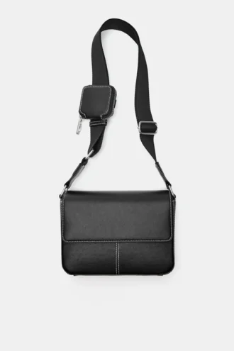 Sac à bandoulière avec surpiqûres