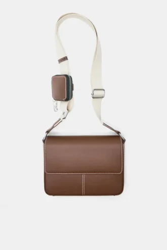 Sac à bandoulière avec surpiqûres